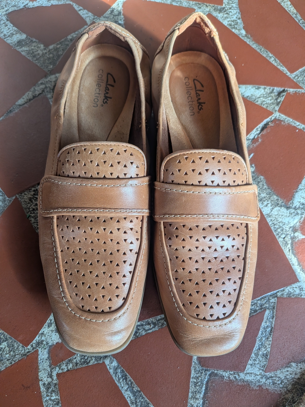 Clark Tan Leather Slip-On Shoe (Size US 10)